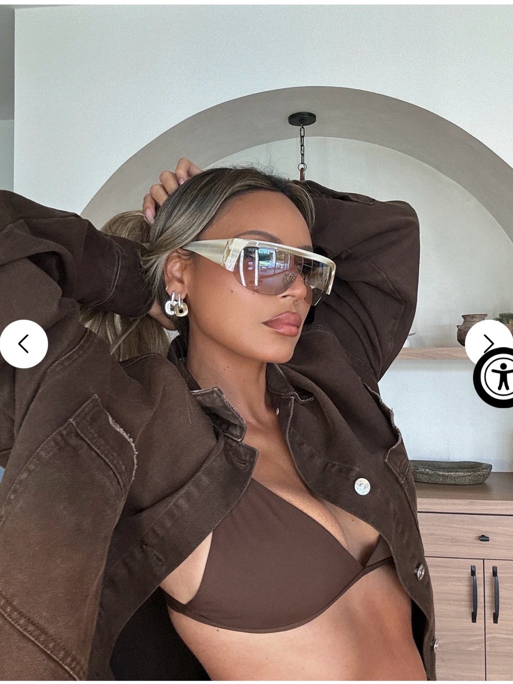 Dezi THIQUE oversized frame sunglasses - Women Accessories